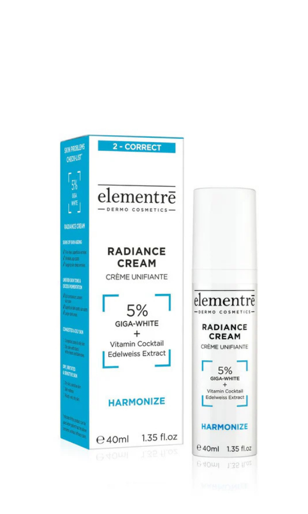 Elementrē 5% Giga-White Radiance Cream – hooldustoode pigmentatsioonihäirega nahale, 40 ml