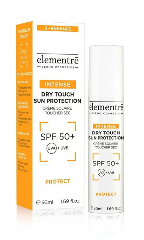 Elementrē SPF50+ Dry Touch Sun Protection – päikesekaitse näole, 50 ml