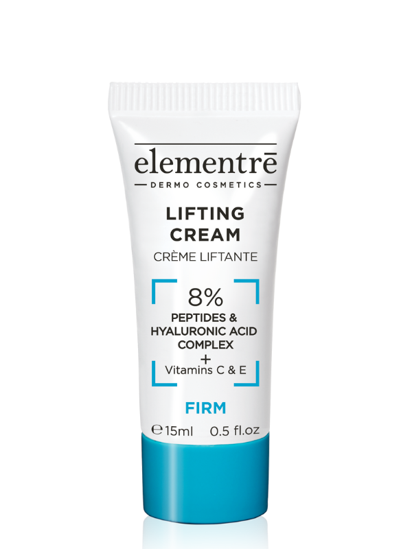 Elementrē 8% Peptides & HA Lifting Cream – pinguldav ja niisutav näokreem reisisuuruses, 15ml