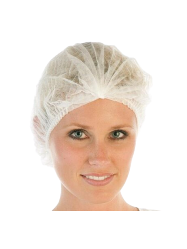 Medline disposable cap, white (polypropylene, 100 pcs)