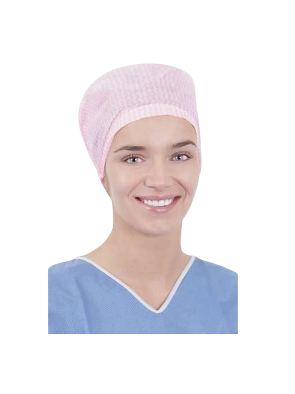 Disposable cap, pink (viscose, 100 pcs)