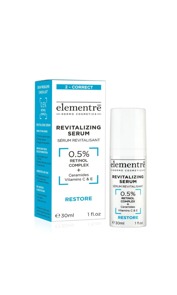 Elementrē 0.5% Retinol Serum – skin-renewing serum with retinol, 30 ml
