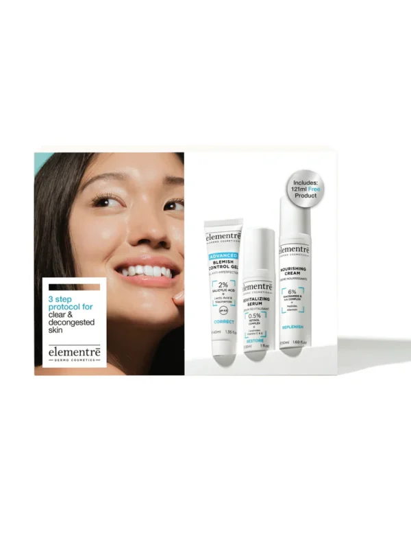 3-astmeline hoolduskomplekt probleemsele nahale (akne, rasvane nahk)