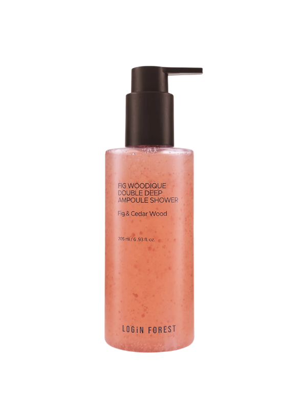 Login Forest Fig Woodique Double Deep Ampoule Shower – niisutav ampull-dušigeel, 255 ml