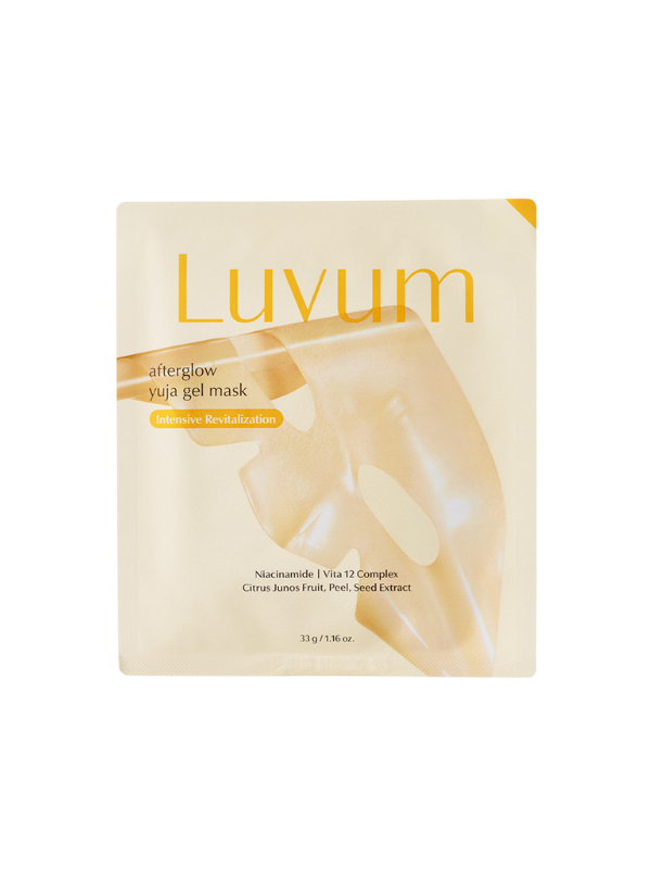 Luvum Afterglow Yuja Gel Mask – säraandev ja nahatooni ühtlustav hüdrogeelmask, 5 tk