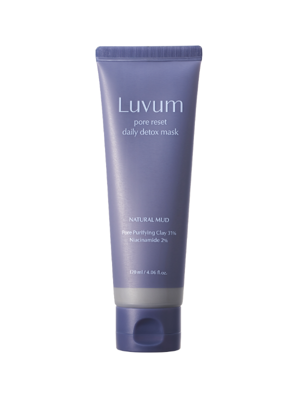 Luvum Pore Reset Daily Detox Mask – poore puhastav ja rasueritust tasakaalustav savimask, 120 ml