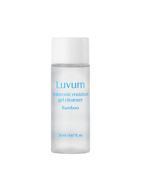 Luvum Bamboo Hyaluronic Moisture Gel Cleanser – niisutav näopuhastusgeel reisisuuruses, 20 ml