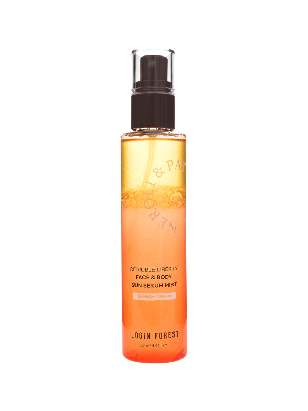Login Forest Citruble Liberty Face & Body Sun Serum Mist SPF50+ PA++++ – päikesekaitsesprei näole ja kehale, 120 ml