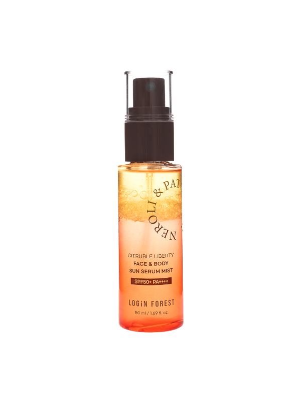 Login Forest Citruble Liberty Face & Body Sun Serum Mist SPF50+ PA++++ Mini – päikesekaitsesprei näole ja kehale, 50 ml