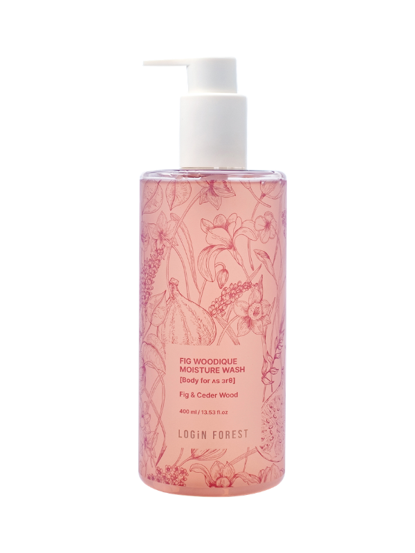 Login Forest Fig Woodique Moisture Wash – niisutav dušigeel, 400 ml