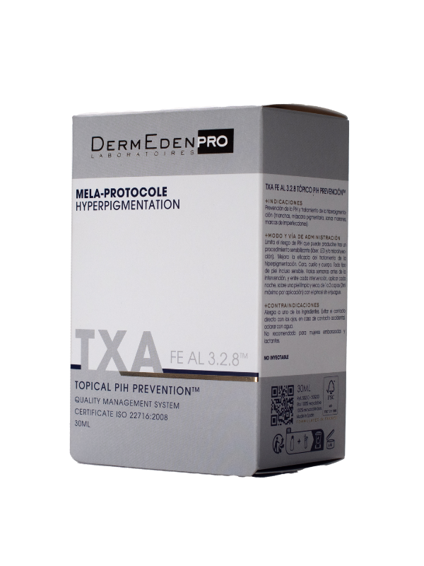 DermEden MELA-PROTOCOLE Light D.Peel TXA FE AL 3.2.8 – pigmentatsiooni vähendav kerge happekoorija, 30 ml