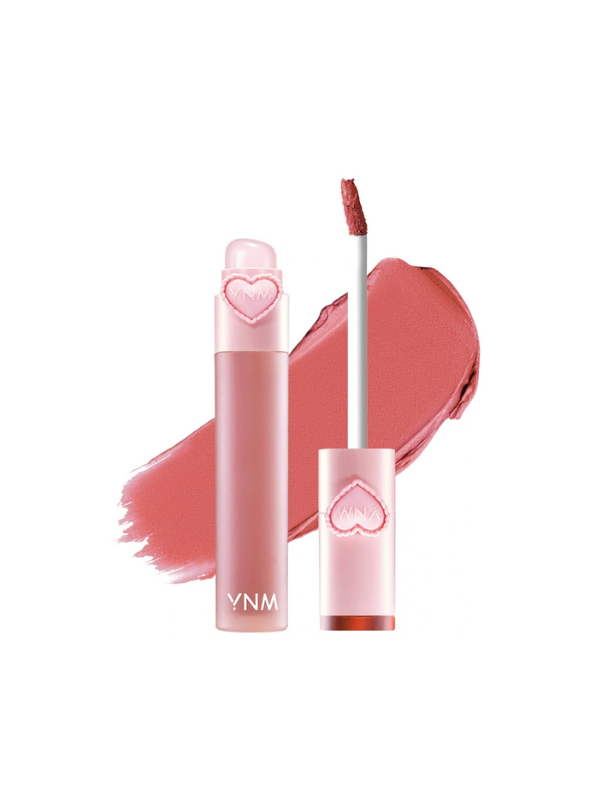 Y.N.M Heart Veil Tint, 01 Salty Veil – virsikuroosa matt huuletint, 2,5 g