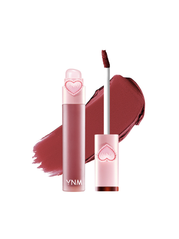 Y.N.M Heart Veil Tint, 07 Dipping Veil – sügav pruunikaspunane matt huuletint, 2,5 g